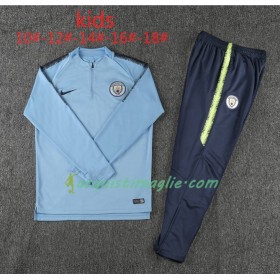 Manchester City Bambino Tute Felpe da Allenamento Blu 2018/2019